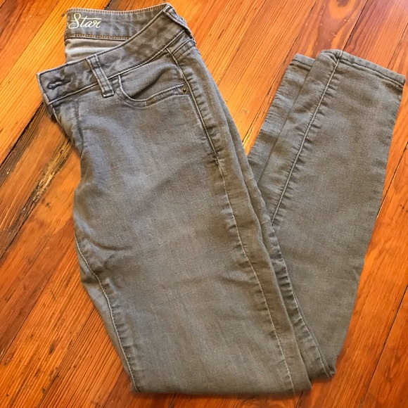 Old Navy Gray Rockstar Skinny Jeans - Picture 1 of 3